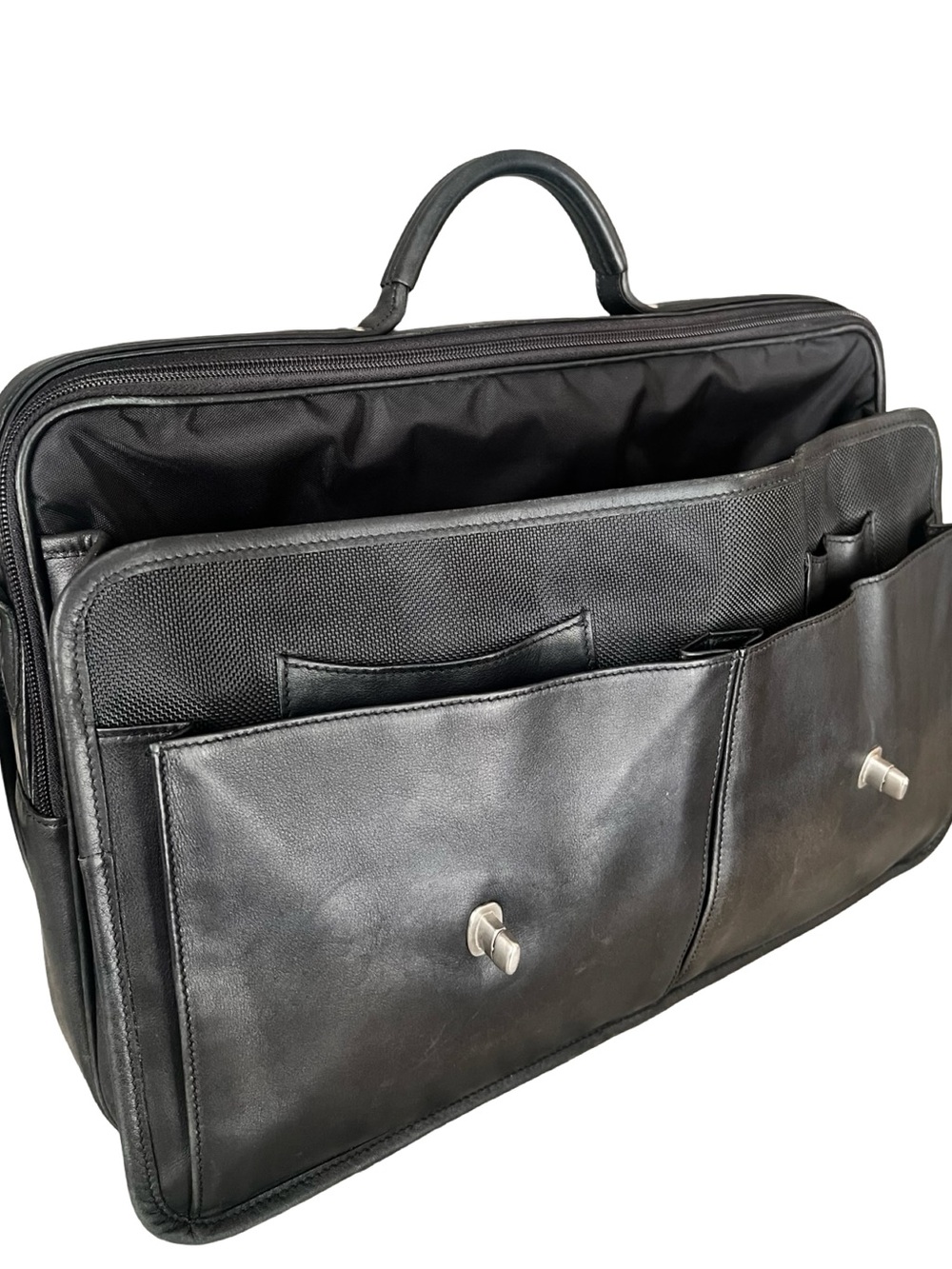 Coach Organizer Brief - Y2K Vintage Black Leather Briefcase - Picture 11 of 16